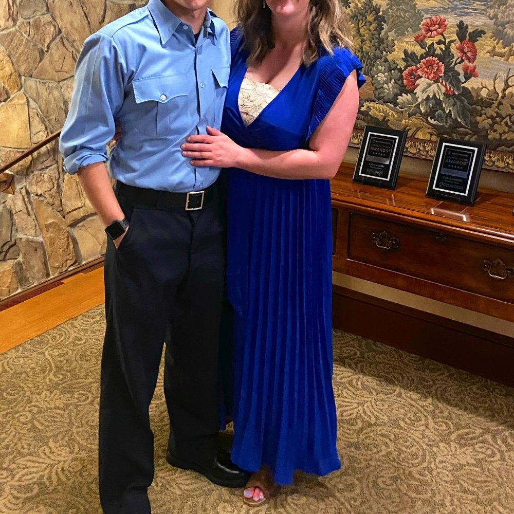 Royal Blue Maxi Evening Dress